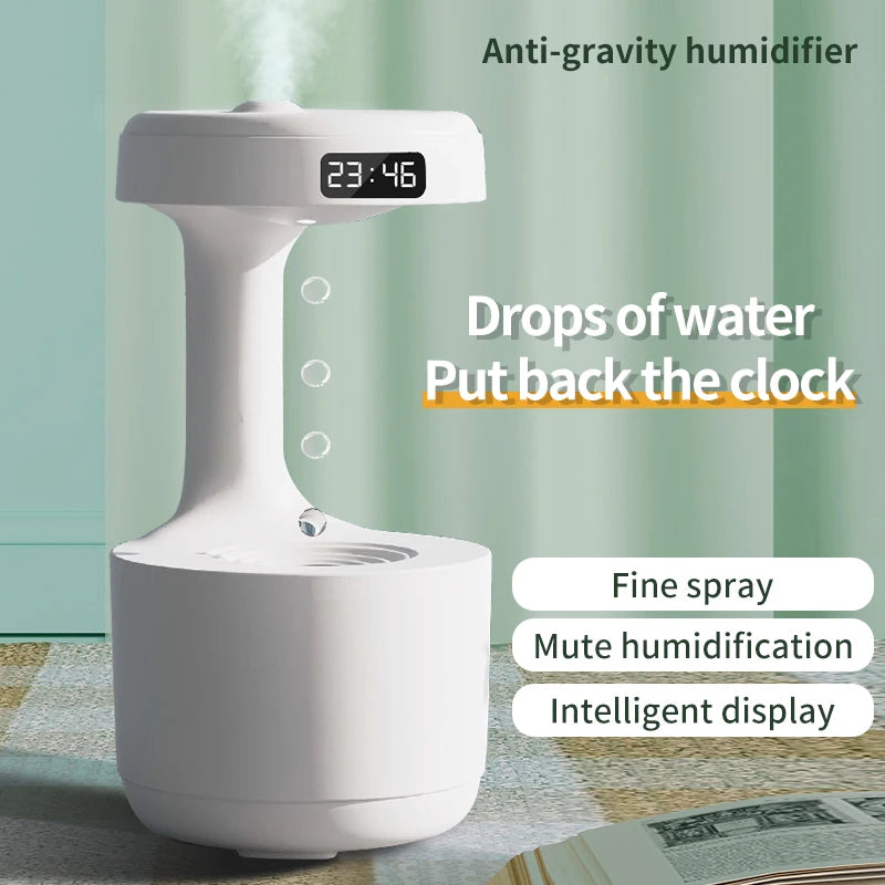 Anti-Gravity Desktop Humidifier – Large Capacity Silent Air Purifier for Bedroom & Home
