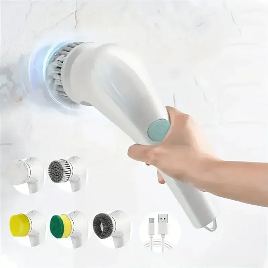 5-in-1 Multifunctional Electric Cleaning Brush – Bathroom & Kitchen Washing Tool