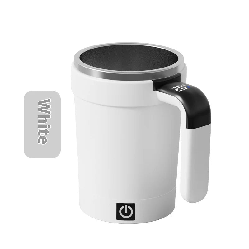 Smart Temperature-Measuring Automatic Stirring Cup – Magnetic Electric Portable Coffee & Milkshake Cup