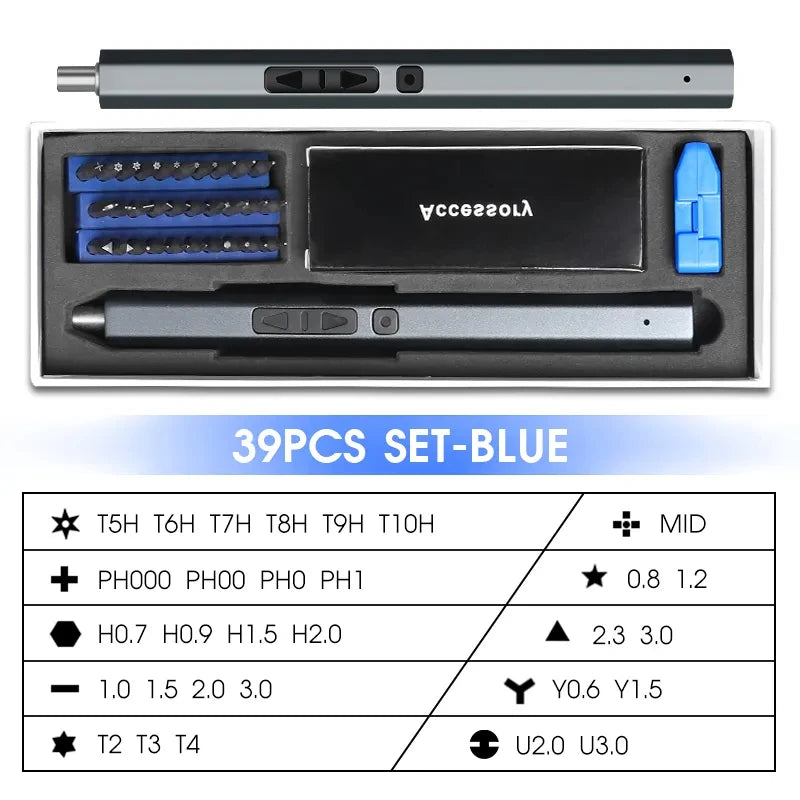 Cordless Electric Screwdriver Set (12/39/50 in 1) – Precision Magnetic Bits with Fast Charging Repair Tool Kit