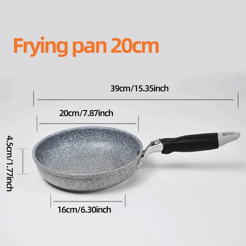 Durable Stone Non-Stick Frying Pan – Induction & Gas Compatible Skillet (20–28cm)