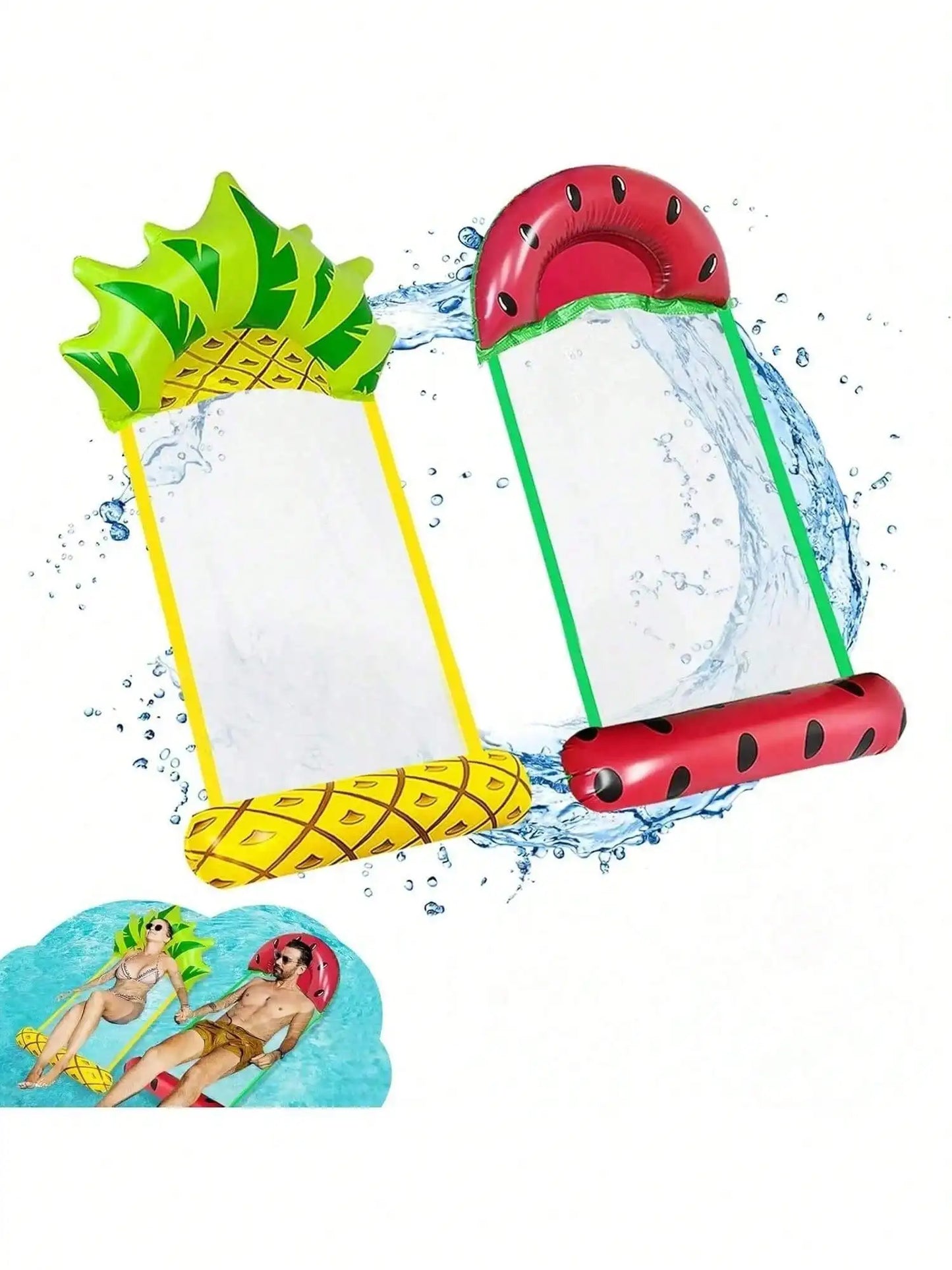 Summer Foldable Inflatable Water Hammock – PVC Floating Pool Lounger Bed for Swimming & Water Sports