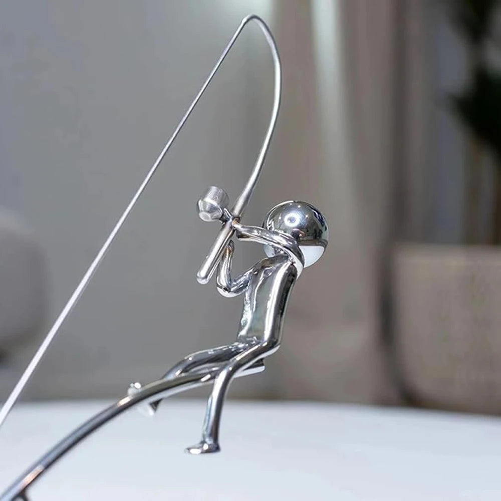 The Fisherman Balancing Sculpture – Kinetic Desk Art for Home & Office Decoration