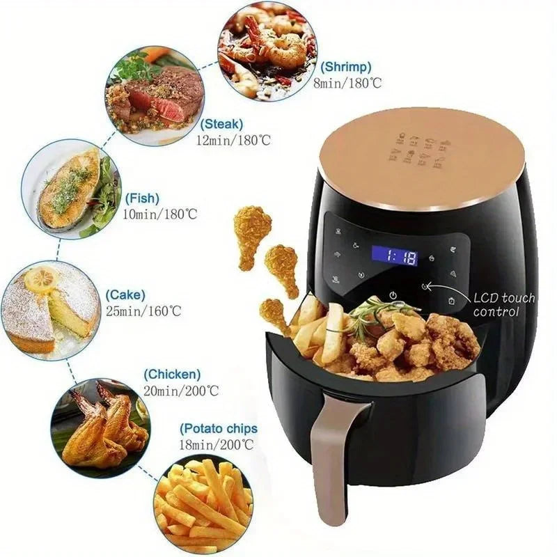 6L Digital Touch Air Fryer – Multi-Use Non-Stick Oven for Kitchen & Home