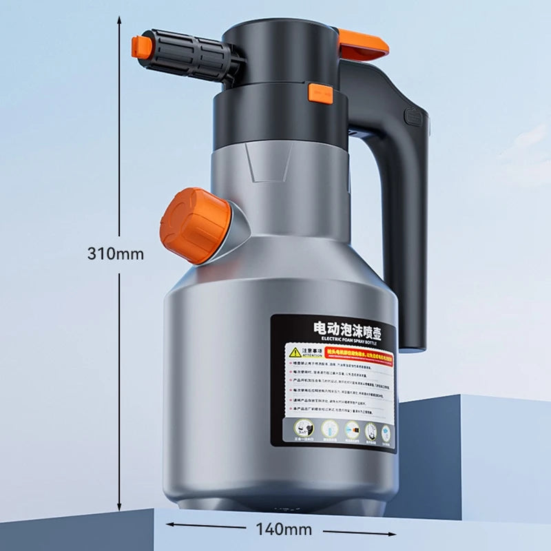 LEIBOO 2L Electric Foam Sprayer – Rechargeable Snow Foam Bottle for Car Wash