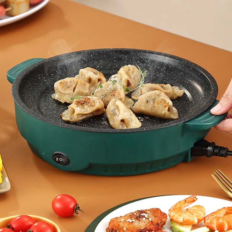 Electric MultiCooker Non-Stick Frying Pan – Electric Grill for Steak, Fish & Omelette
