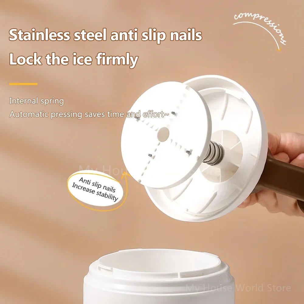 Mini Shaved Ice Machine – Hand-Operated Ice Crusher for Milkshakes & Household Use