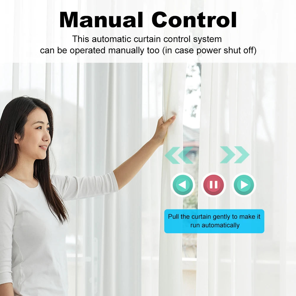 Tuya Smart Curtain Motor 155MM – Zigbee/WiFi Electric Shutter with App, Remote & Voice Control