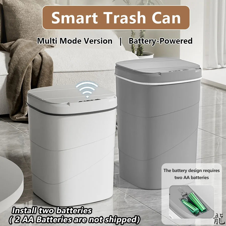 Smart Touchless Automatic Trash Can – Battery-Powered for Bathroom, Home & Office