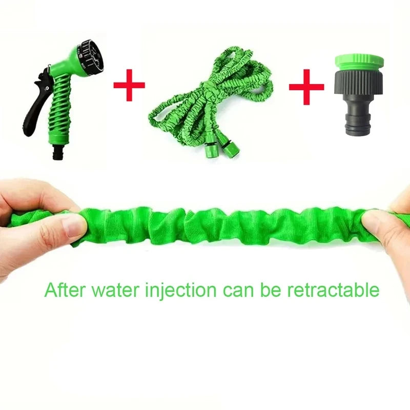 Expandable Magic Garden Hose – High-Pressure Car Wash Hose with 7 Spray Functions