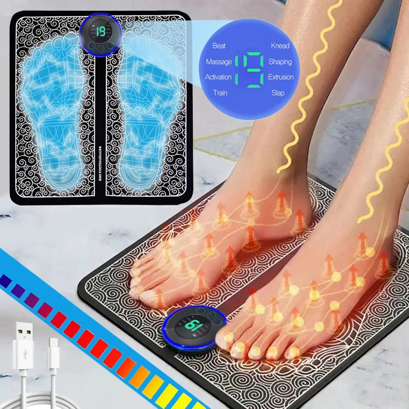 Electric Foot Massager Pad – Muscle Relaxation & Home Fitness Massage Trainer