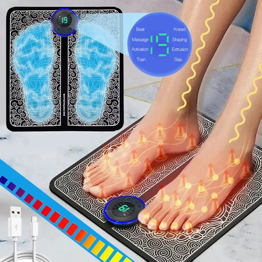 Electric Foot Massager Pad – Muscle Relaxation & Home Fitness Massage Trainer