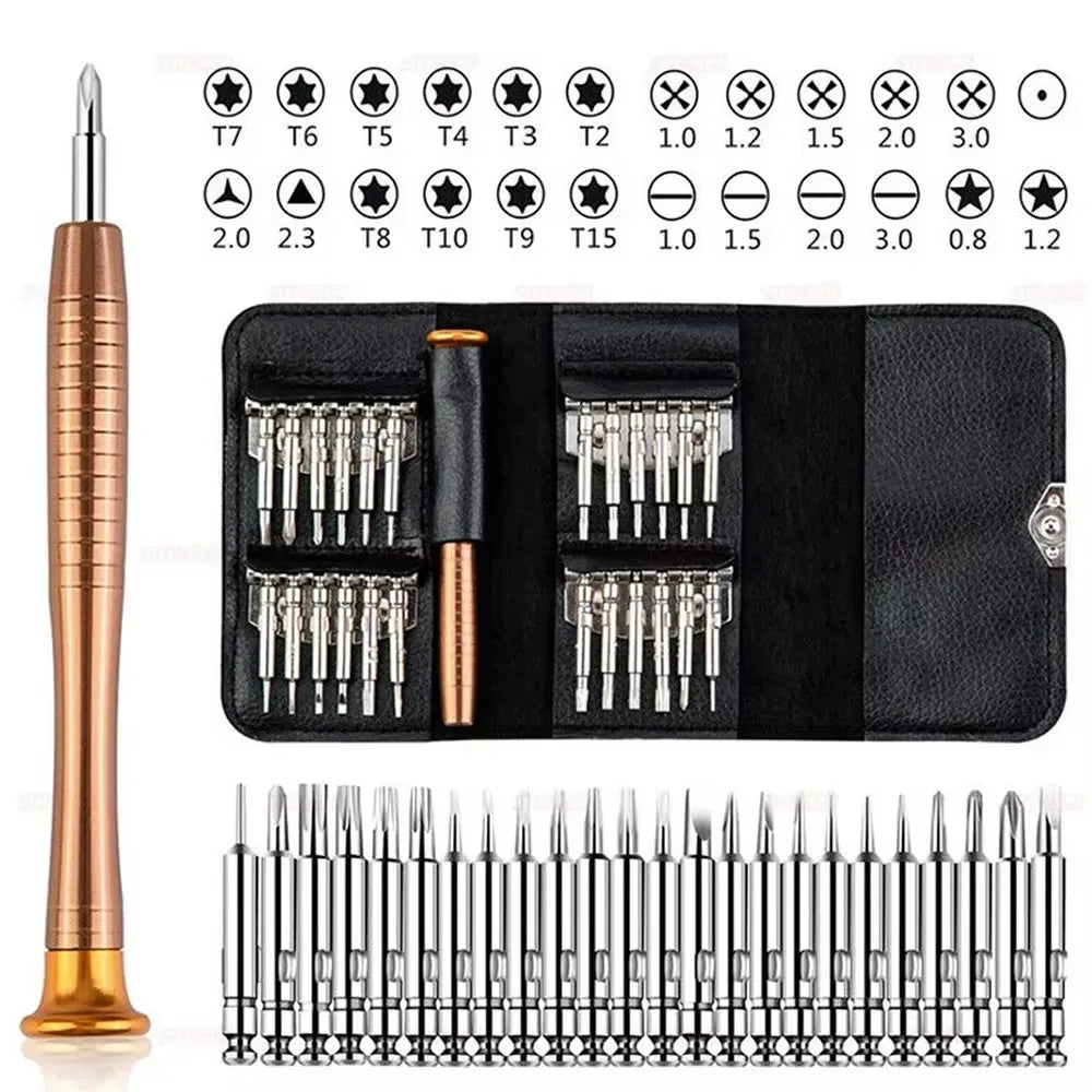 Precision Screwdriver Set (152/25 in 1) – Professional Laptop & Computer Repair Kit with T5 & T6 Torx Bits