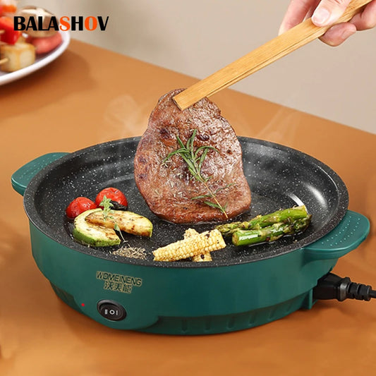 Electric MultiCooker Non-Stick Frying Pan – Electric Grill for Steak, Fish & Omelette