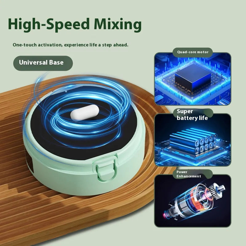 Smart Temperature-Measuring Automatic Stirring Cup – Magnetic Electric Portable Coffee & Milkshake Cup