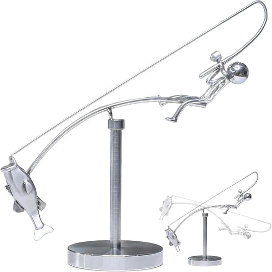 The Fisherman Balancing Sculpture – Kinetic Desk Art for Home & Office Decoration