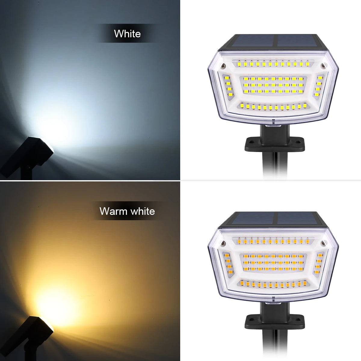 LED Solar Floodlight – Built-In 1200mAh Battery, Waterproof Spotlight for Garden, Lawn & Pathway