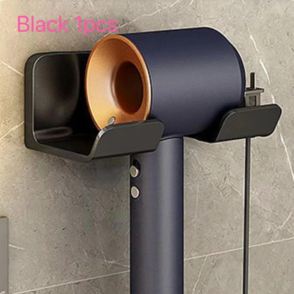 Wall-Mounted Hair Dryer Holder – Multi-Functional Bathroom & Kitchen Storage Rack