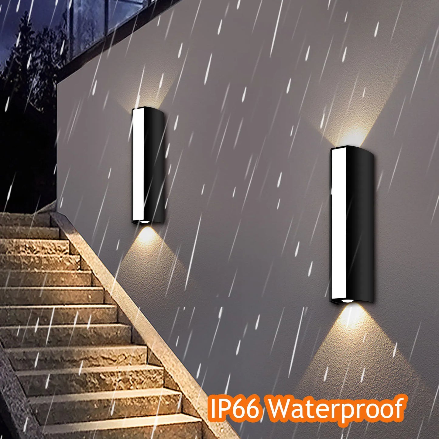 10W LED Wall Light – IP66 Waterproof Outdoor Lamp, Warm & Cold White for Home Exterior