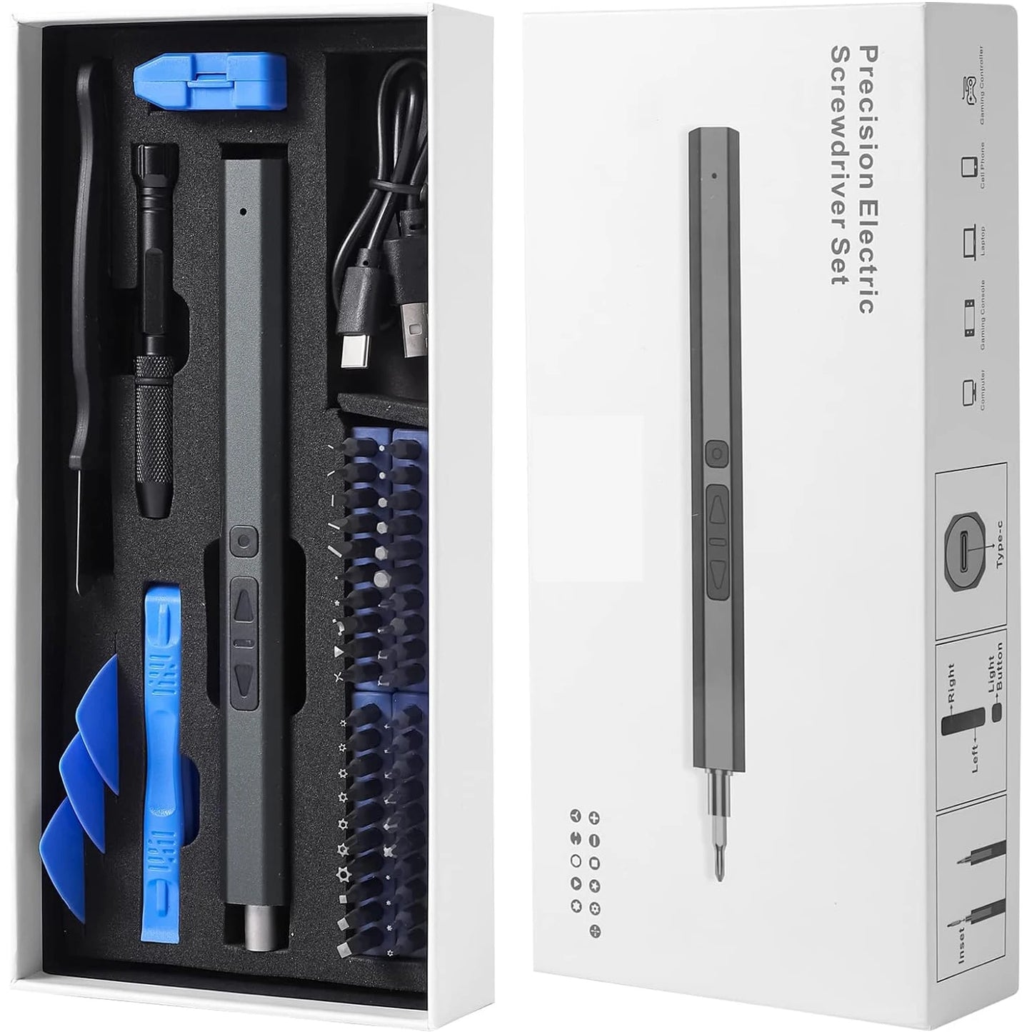 Cordless Electric Screwdriver Set (12/39/50 in 1) – Precision Magnetic Bits with Fast Charging Repair Tool Kit