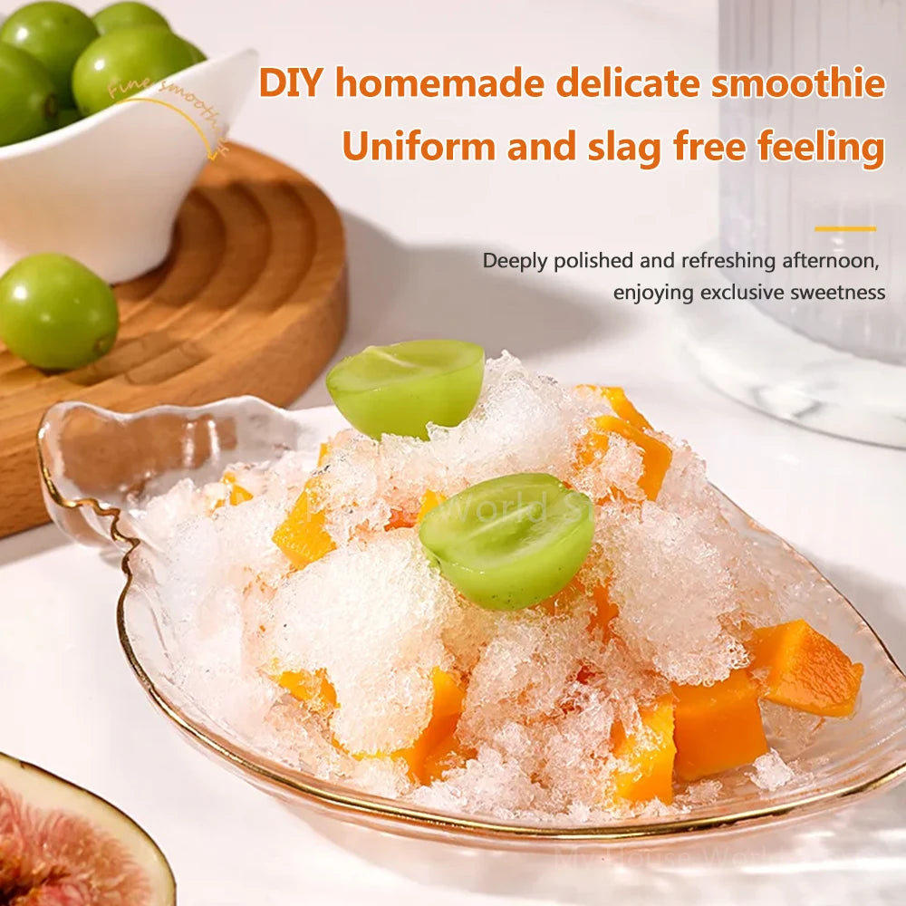 Mini Shaved Ice Machine – Hand-Operated Ice Crusher for Milkshakes & Household Use