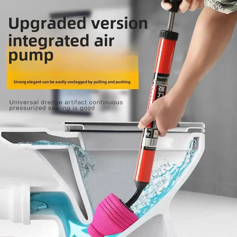High-Pressure Toilet Plunger – Silicone One-Shot Pipe Unblocker for Household Sewer & Toilet Cleaning