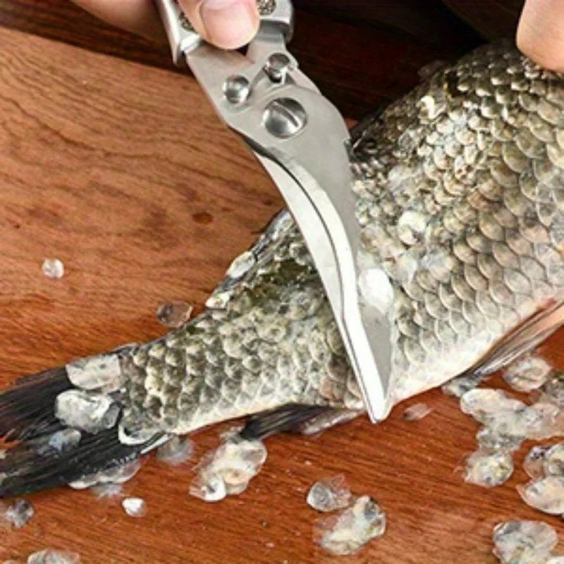 Heavy-Duty Kitchen Scissors – Multifunctional Stainless Steel Food & Poultry Cutter, Dishwasher Safe