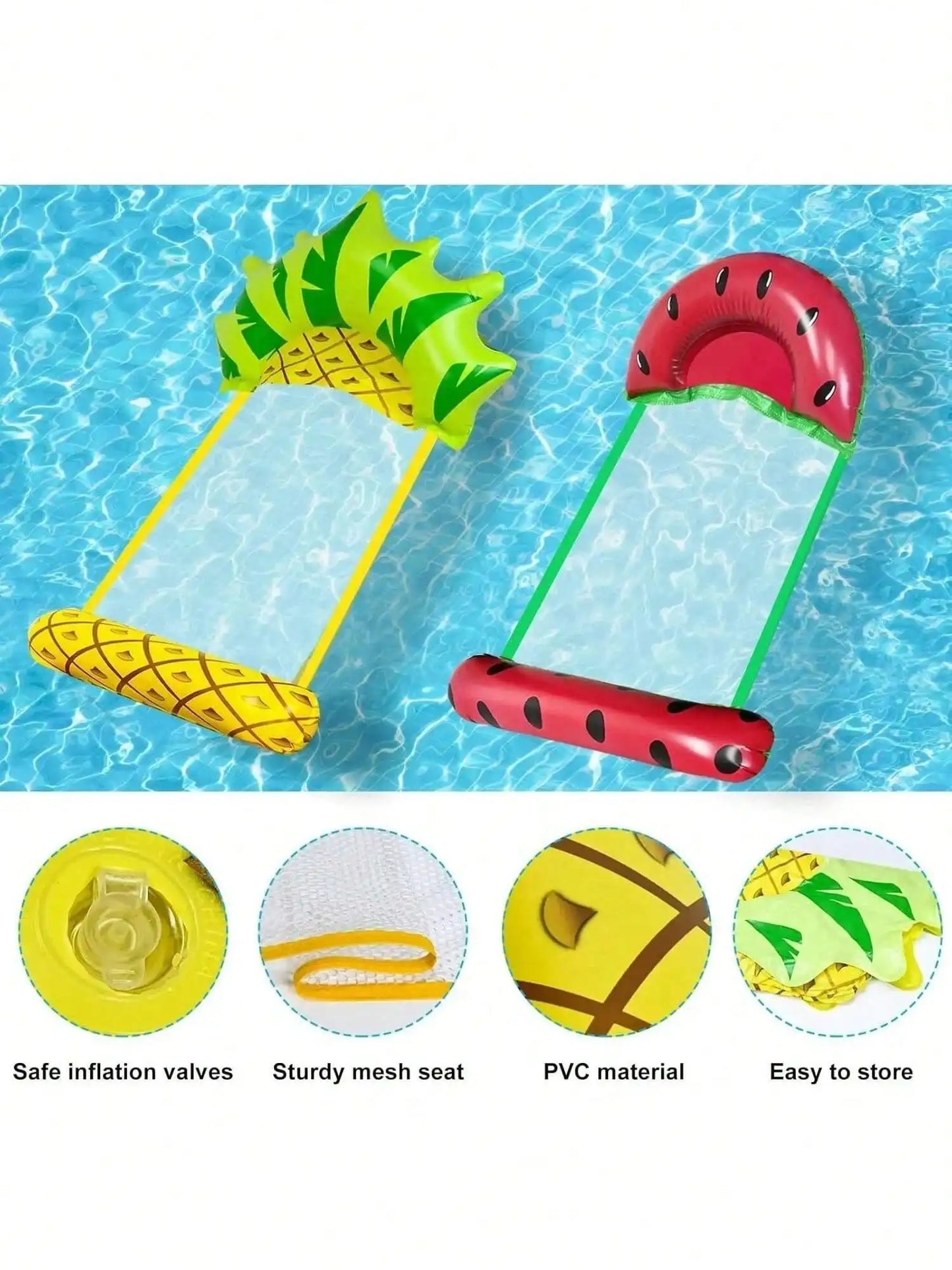 Summer Foldable Inflatable Water Hammock – PVC Floating Pool Lounger Bed for Swimming & Water Sports