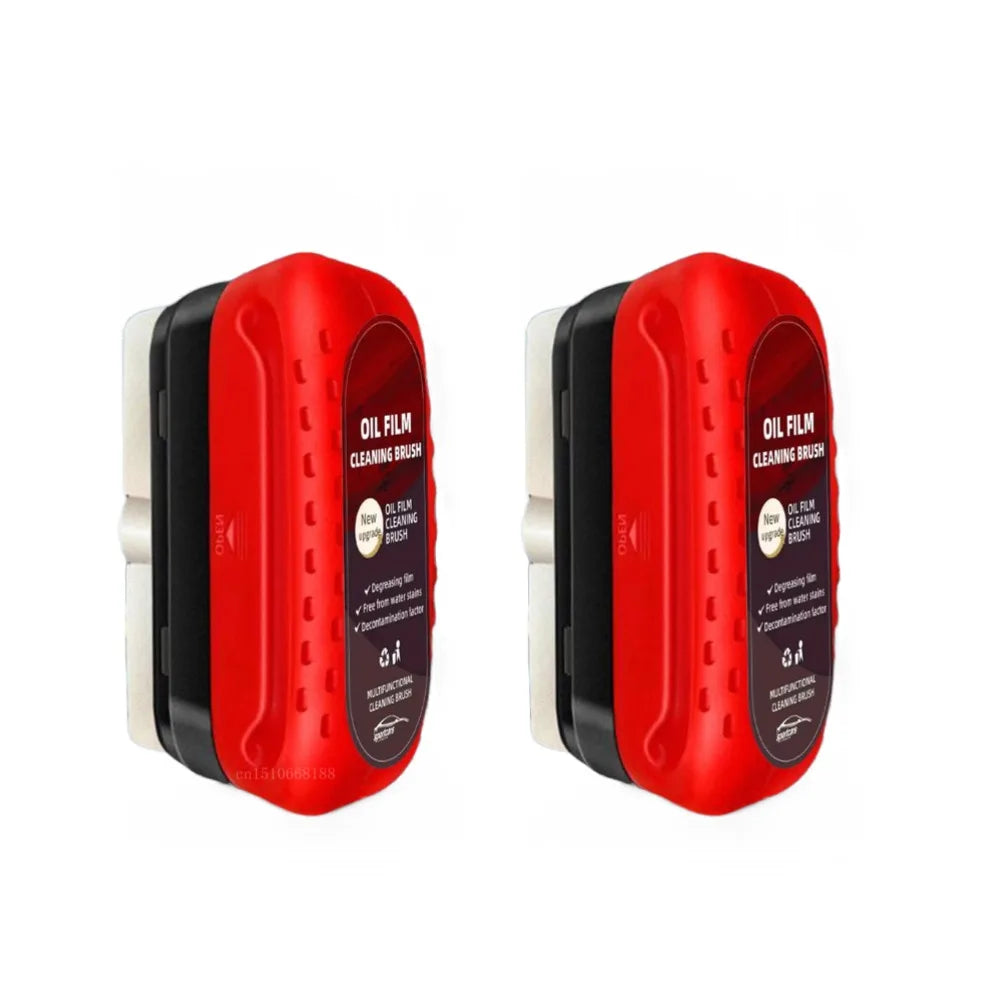 120ML Car Glass Oil Film Cleaner – Hydrophobic Windshield Remover Brush for Automotive Windows