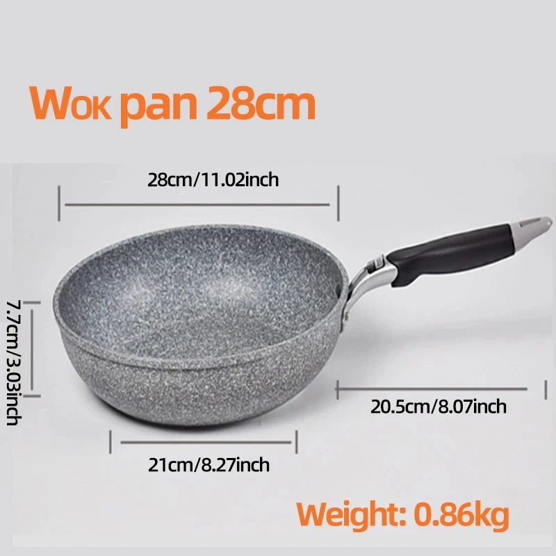 Durable Stone Non-Stick Frying Pan – Induction & Gas Compatible Skillet (20–28cm)
