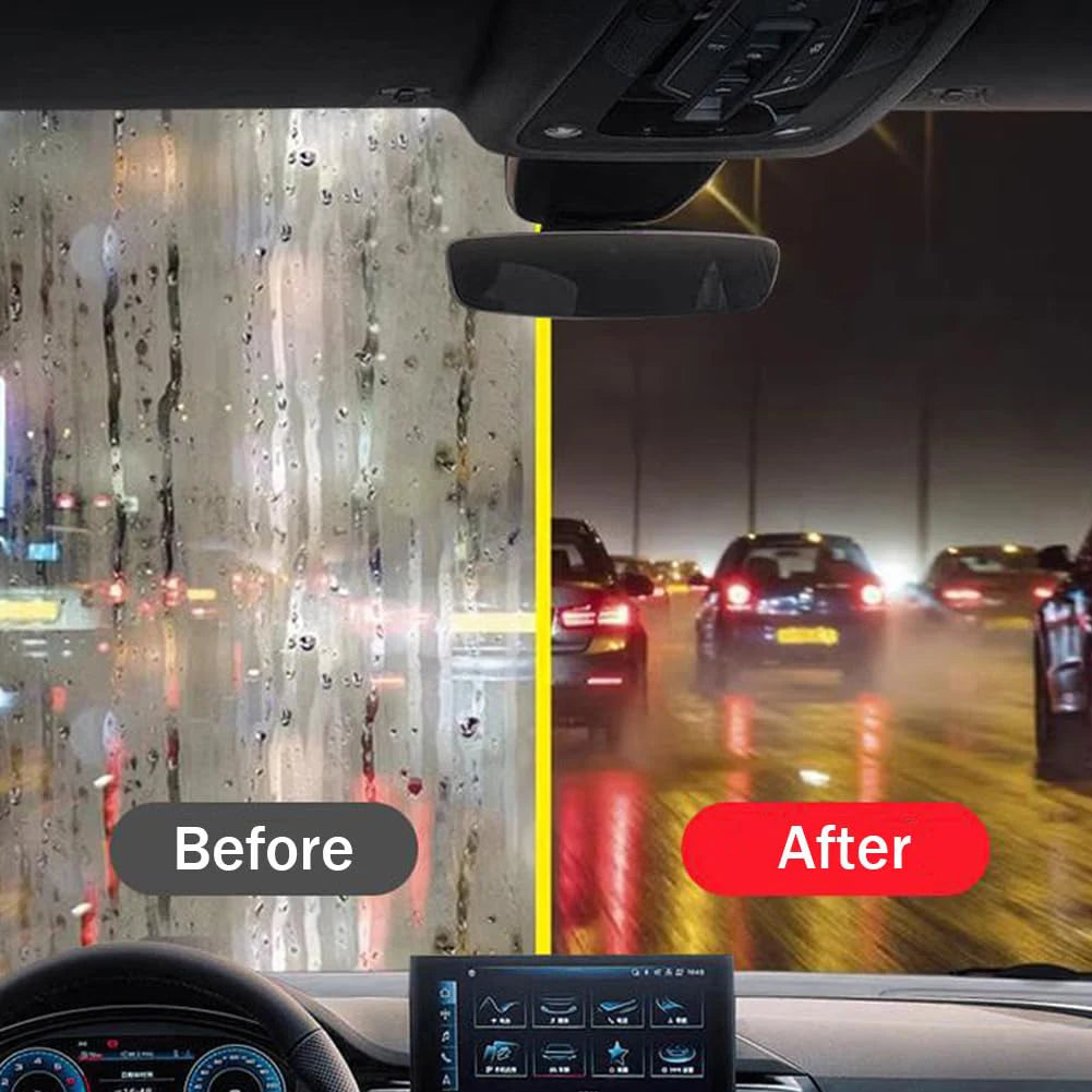 120ML Car Glass Oil Film Cleaner – Hydrophobic Windshield Remover Brush for Automotive Windows