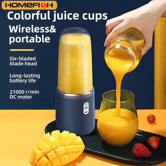 Portable Rechargeable Juice Blender Cup – Mini Juice Extractor for Home & Outdoor