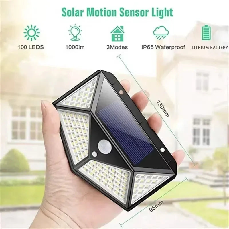 Solar LED Outdoor Garden Light – Waterproof Spotlight with Motion Sensor
