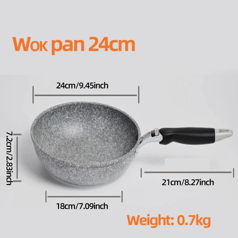 Durable Stone Non-Stick Frying Pan – Induction & Gas Compatible Skillet (20–28cm)