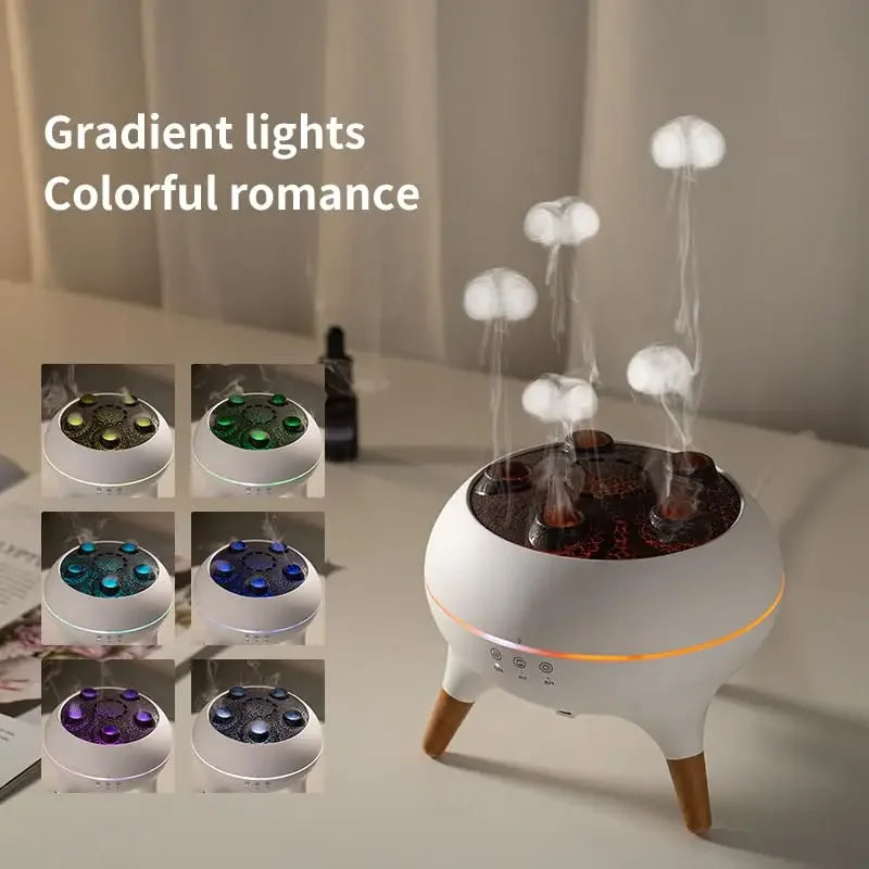 Dynamic Jellyfish Air Humidifier – 250ML Essential Oil Diffuser with Remote & 7-Color Night Light