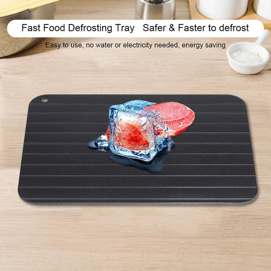 Fast Defrosting Tray – Aluminum Metal Thawing Plate for Meat & Food, Home Kitchen Gadget