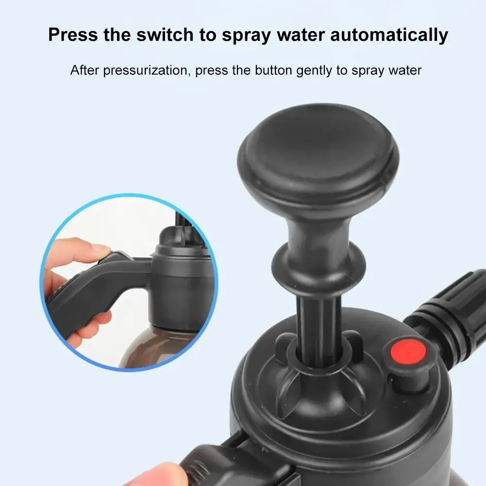 2L Hand-Held Foam Sprayer – Car Wash Pressure Watering & Disinfection Bottle for Cleaning
